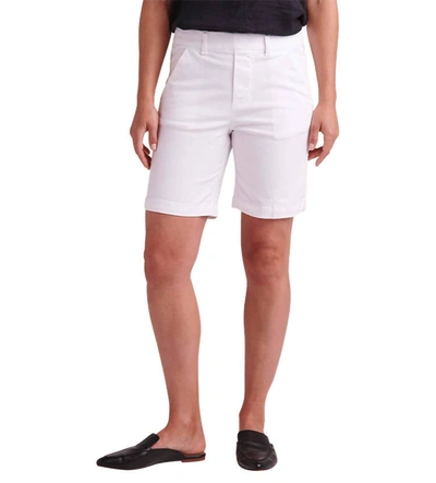 Jag Maddie 8 Inch Mid Rise Pull-on Twill Short In White