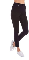 HUE WOMEN'S ULTRA SOFT HIGH WAIST CURVY DENIM LEGGINGS IN BLACK