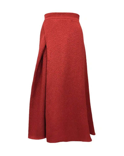 Edeline Lee Plait Skirt In Red