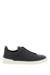 ZEGNA TRIPLE STITCH SLIP ON SNEAKERS