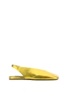 Jil Sander Square-toe Metallic Ballerina Shoes