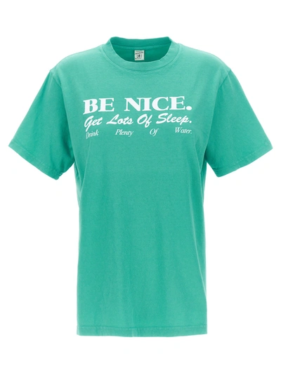 Sporty And Rich Printed Cotton-jersey T-shirt In Turquoise
