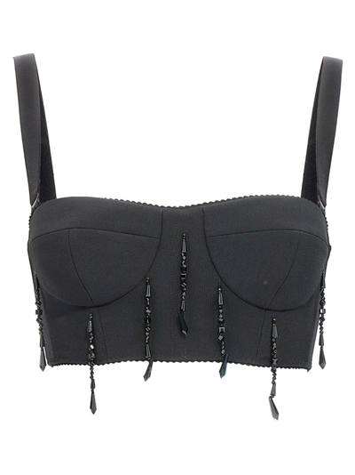 19:13 Dresscode Bead Bustier Top In Black