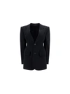 Balenciaga Hourglass Pinstripe Blazer Jacket