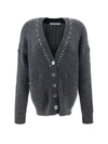 Alessandra Rich Stud-embellished V-neck Cardigan
