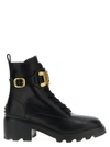 TOD'S CHAIN LEATHER ANKLE BOOTS BOOTS, ANKLE BOOTS BLACK