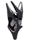 Mugler Asymmetric Cutout Swimsuit