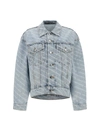 Alexander Wang Logo Printed Cotton Denim Jacket