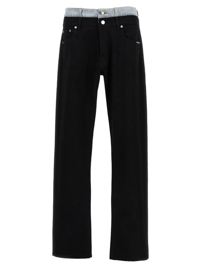 Vtmnts Double Waist Jeans In Negro