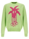 PALM ANGELS DOUBY INTARSIA SWEATER SWEATER, CARDIGANS GREEN