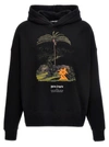 PALM ANGELS ENZO FROM THE TROPICS HOODIE SWEATSHIRT BLACK