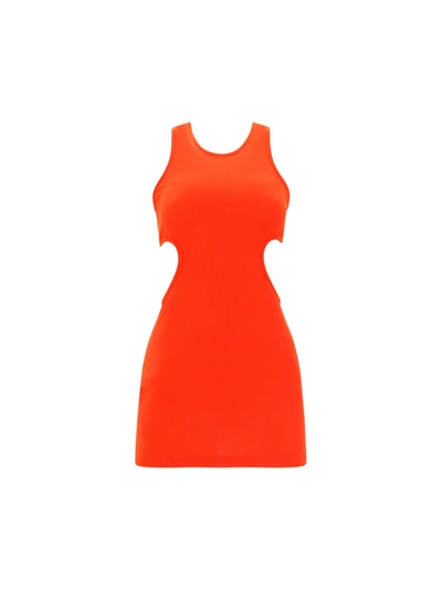 Reina Olga Fli Dress In Orange Terry