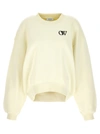 Off-white Flock Crewneck With Logo Detail