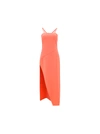 Attico Fujiko Double-strap Asymmetric Midi Dress