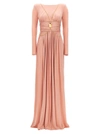 Elisabetta Franchi Gold Jewel Long Jersey Dress