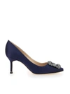 Manolo Blahnik Crystal Buckle Detail Design High Heels