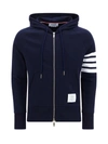 Thom Browne Slim-fit Striped Loopback Cotton-jersey Zip-up Hoodie