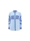 Burberry Checked Monument-print Silk Shirt