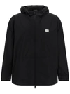 Dolce & Gabbana Technical Fabric Hooded Jacket In Black