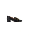 Bally Boucle Leather Collapsible-heel Pumps In Black
