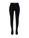 Tom Ford Stretch Lustrous Velour Signature Leggings Trousers Black