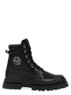PHILIPP PLEIN LOGO ANKLE BOOTS BOOTS, ANKLE BOOTS BLACK