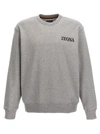 Zegna Rubberized Logo Crewneck Sweatshirt