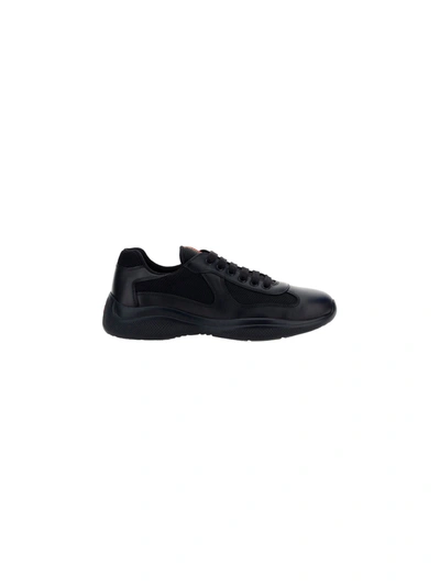 Prada New American's Cup Sneaker In Black