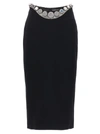 David Koma Black Puffer Circle Embroidery Skirt