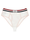 Thom Browne Color-block Briefs With Elastic Waistband And Sheer Panels