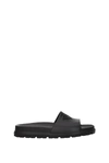 Prada 38 Logo Strap Lug-sole Leather Slides