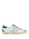 Golden Goose 'super-star' White Low Top Sneakers With Embossed Logo And Contrasting Heel Tab