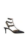 Valentino Garavani Patent Rockstud Pumps With Matching Straps And Studs 65 Mm Woman Black 41.5
