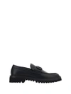 Valentino Garavani Black Loafers With Vlogo Detail And Platform In Leather Man