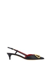 Valentino Vlogo 40 Velvet Slingback Pump In Black