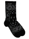 Alanui Bandana Cotton Socks In Black