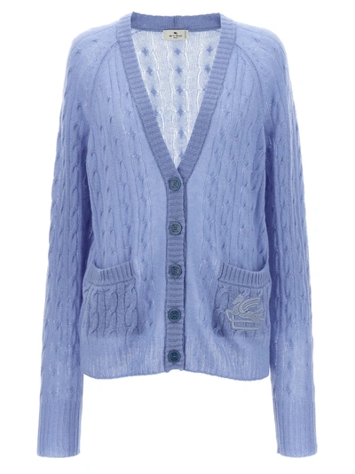 ETRO BRAIDED PATTERN CARDIGAN SWEATER, CARDIGANS