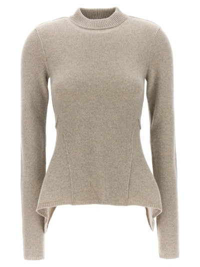 Rick Owens Naska Lupetto Asymmetric Recycled Cashmere And Wool-blend Sweater In Gray