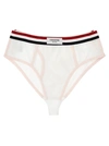 Thom Browne Color-block Briefs With Elastic Waistband And Sheer Panels In White