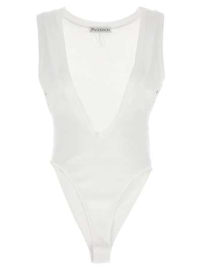 Jw Anderson Low Scoop Bodysuit In White