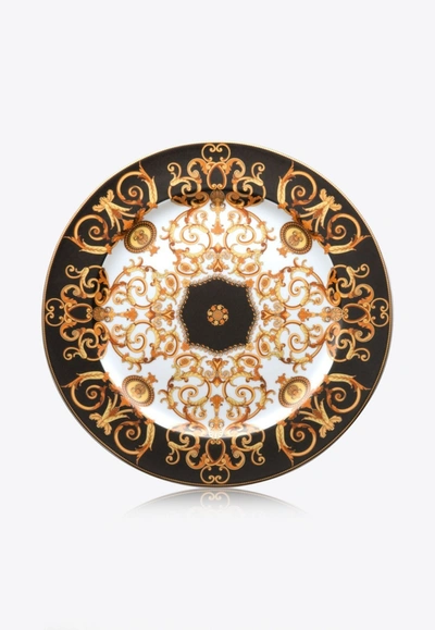 Versace Home Collection Barocco Porcelain Service Plate- 30 Cm In Black