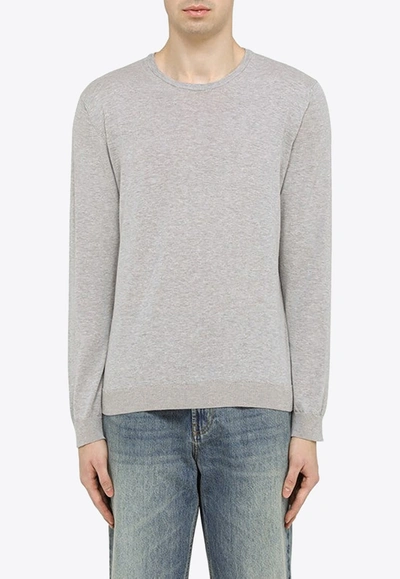 Roberto Collina Basic Pullover Sweatshirt In Gray