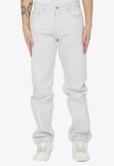 Maison Margiela Basic Straight-leg Jeans In White