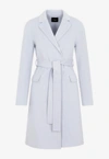 Theory Wool-cashmere Blend Wrap Coat In Purple