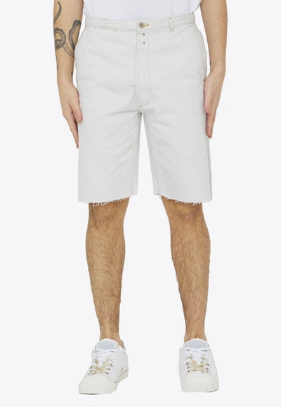 Maison Margiela Bermuda Denim Shorts In White