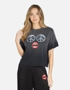 Lauren Moshi Rue Retro Peace Face In Black