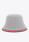 THOM BROWNE CABLE-KNIT HAT