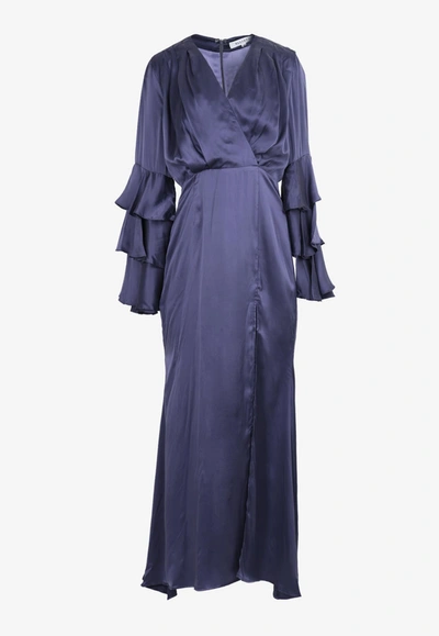 Elliatt Camari Maxi Silk Dress In Purple