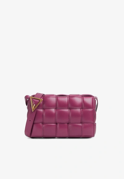 Bottega Veneta Cassette Padded Lambskin Crossbody Bag In Cinnabar