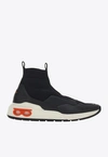 Ferragamo Cosma Sock High-top Sneakers In Black